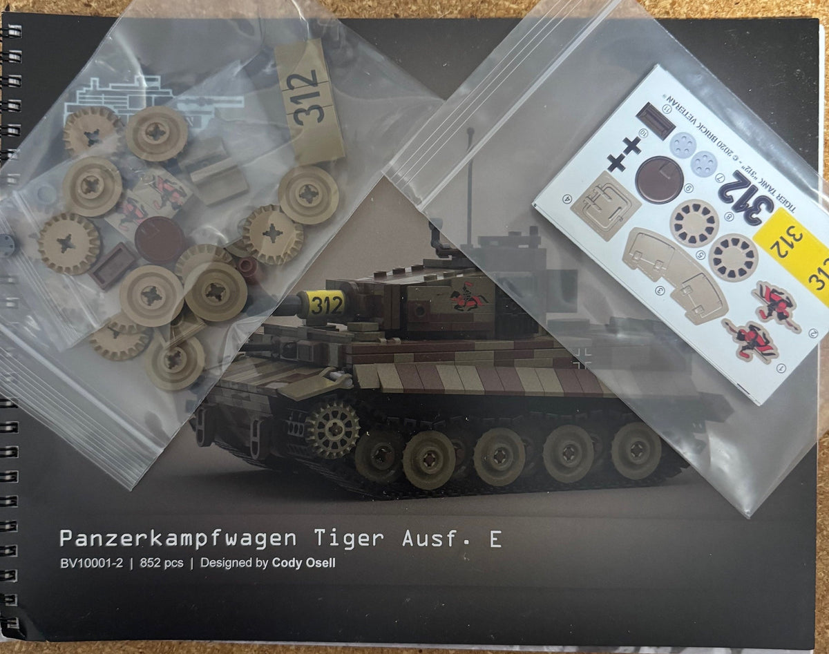Tiger 312 instructions, prints, stickers & .xml file only