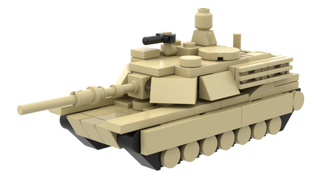 ~1/80 scale M1 Abrams made out of Lego bricks.